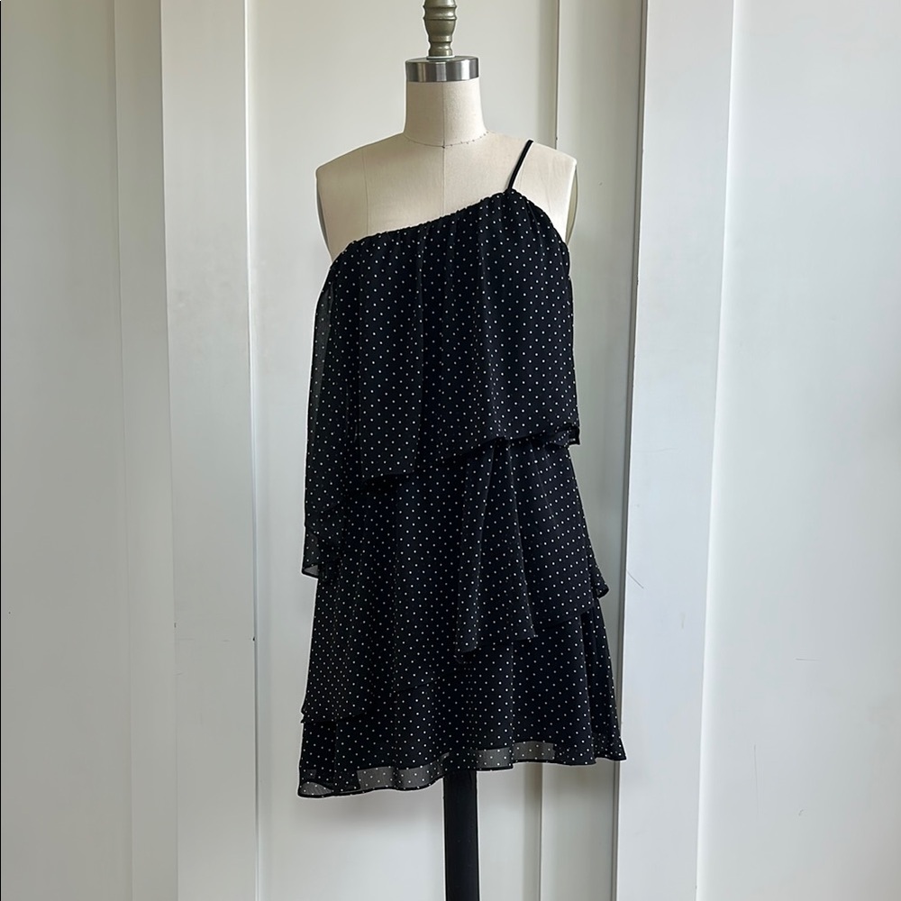 Romantic Tiered Ruffles Polka Dot Dress